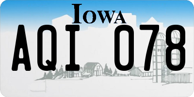 IA license plate AQI078