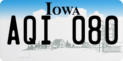 IA license plate AQI080