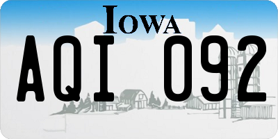 IA license plate AQI092