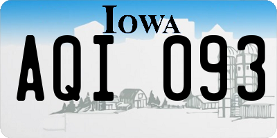 IA license plate AQI093