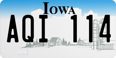 IA license plate AQI114