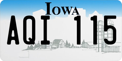 IA license plate AQI115