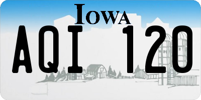 IA license plate AQI120