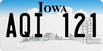 IA license plate AQI121