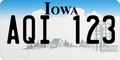 IA license plate AQI123