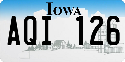 IA license plate AQI126