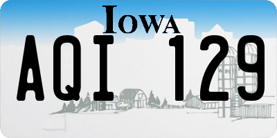 IA license plate AQI129