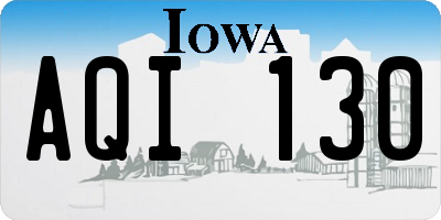 IA license plate AQI130