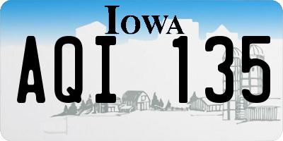 IA license plate AQI135