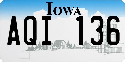 IA license plate AQI136