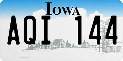 IA license plate AQI144