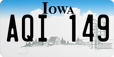 IA license plate AQI149