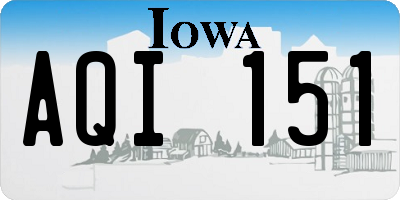 IA license plate AQI151