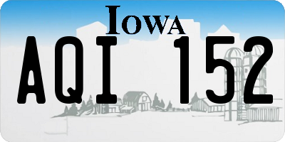 IA license plate AQI152