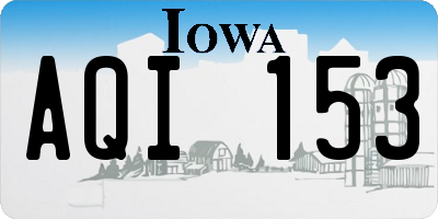IA license plate AQI153