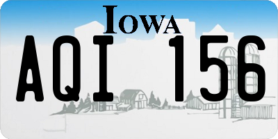 IA license plate AQI156
