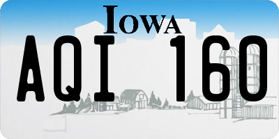 IA license plate AQI160