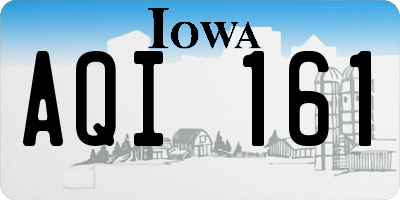 IA license plate AQI161