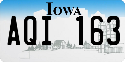 IA license plate AQI163