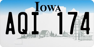 IA license plate AQI174