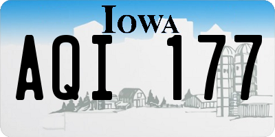 IA license plate AQI177