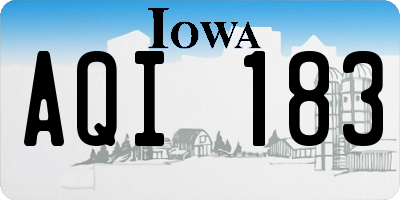 IA license plate AQI183