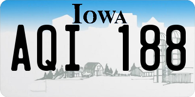 IA license plate AQI188