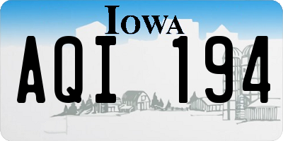 IA license plate AQI194