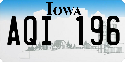 IA license plate AQI196