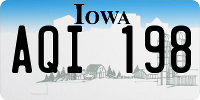 IA license plate AQI198