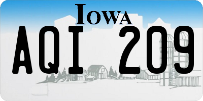 IA license plate AQI209