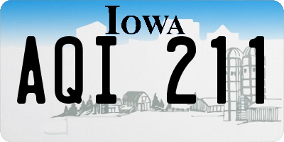 IA license plate AQI211