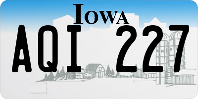 IA license plate AQI227