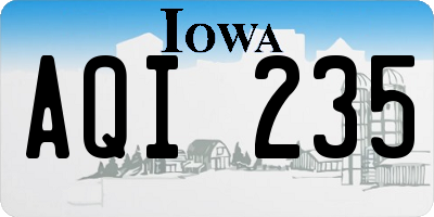 IA license plate AQI235