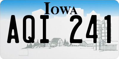 IA license plate AQI241
