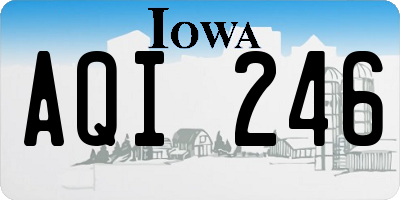 IA license plate AQI246