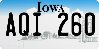IA license plate AQI260