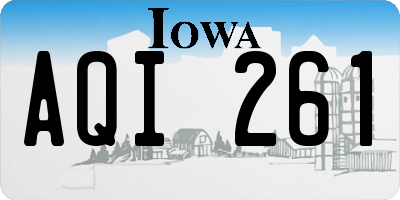 IA license plate AQI261