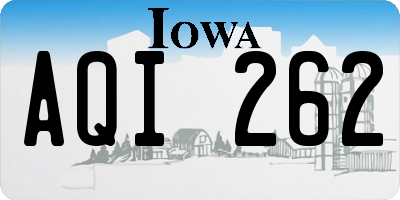 IA license plate AQI262