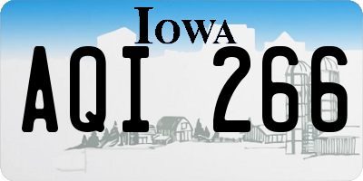 IA license plate AQI266