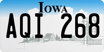IA license plate AQI268