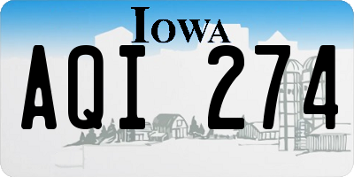 IA license plate AQI274