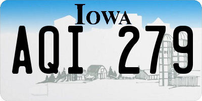 IA license plate AQI279