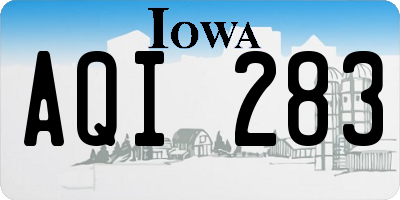 IA license plate AQI283