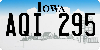 IA license plate AQI295