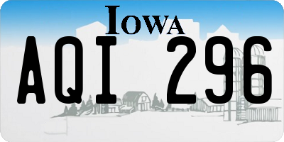 IA license plate AQI296