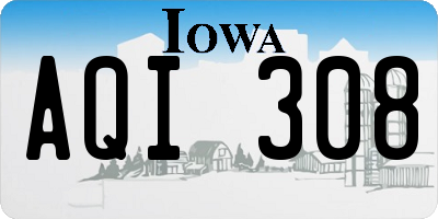 IA license plate AQI308