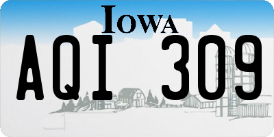 IA license plate AQI309