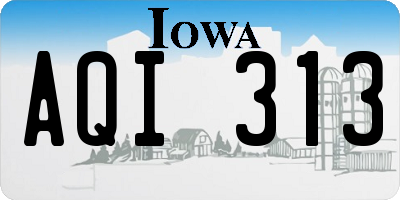 IA license plate AQI313