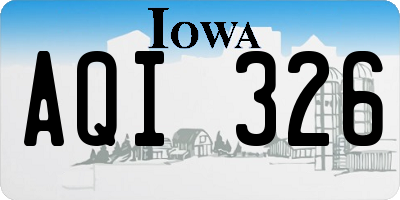 IA license plate AQI326
